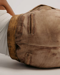 Suede “Working Girl” Oversized Pants